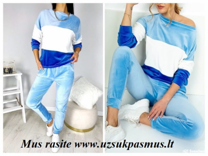  Veliūriniai laisvalaikio kostiumai